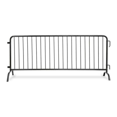 Queue Solutions Queue Solutions CrowdMaster 1000 Steel Barricade, 100inL x 43inH, Bridge Feet, Black BARR8-BR-BK